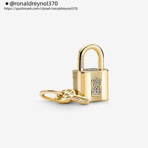 Pandora Padlock & Key Dangle Charm